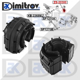 Тампон задна стабилизираща щанга Audi A3 Seat Altea Leon Skoda Octavia Volkswagen Golf Passat Scirocco Touran